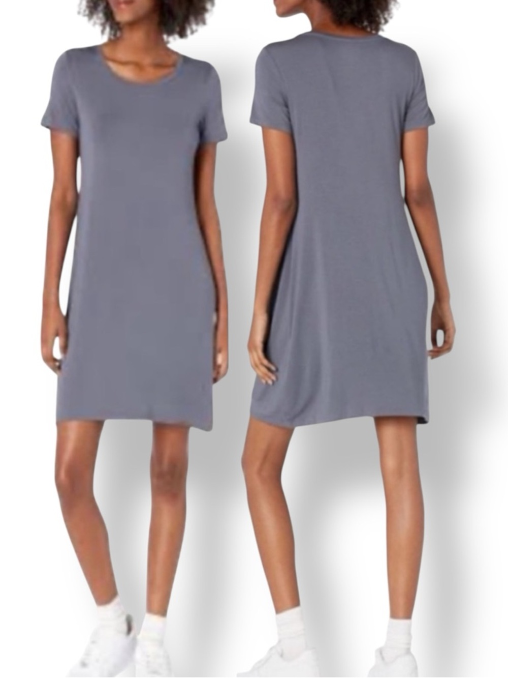 Babaton Patricio Short Sleeve Shift Dress Light Dusty Blue Crepe Size 4
